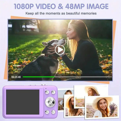 1080P Point & Shoot Camera, Auto Focus, 16x Zoom, 32GB Card, Compact Digital Camera for Teens & Beginners