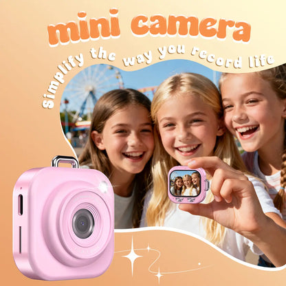 Mini 1080P Digital Camera, Y2K Pocket Vlog Camera with 32GB SD & Key Clip – Teens Portable Photography